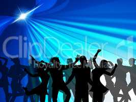 Dancing Party Indicates Cheerful Nightclub And Celebrate