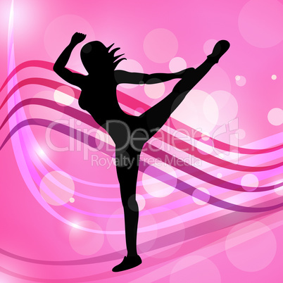 Yoga Dancing Represents Meditated Disco And Posing