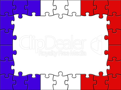 France Jigsaw Represents Blank Space And Copy-Space