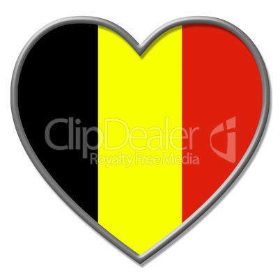 Heart Belgium Indicates Valentine Day And Belgian