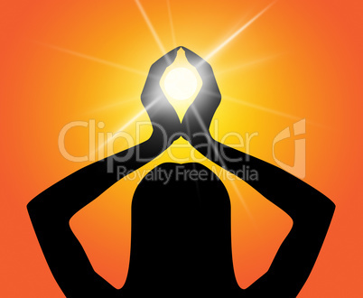Yoga Pose Means Enlightenment Meditating And Feel
