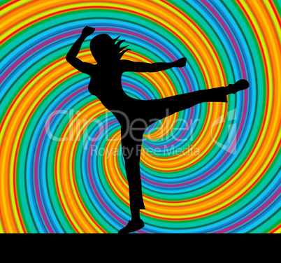 Yoga Pose Represents Harmony Balance And Zen