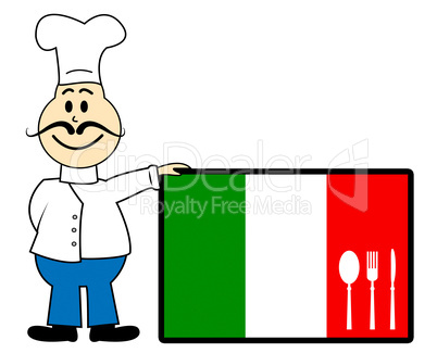 Chef Italy Represents Cooking In Kitchen And Europe