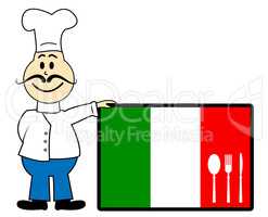 Chef Italy Represents Cooking In Kitchen And Europe