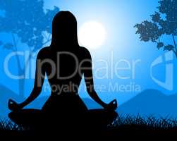 Yoga Pose Shows Relaxing Spirituality And Calm