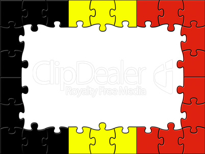 Belgium Jigsaw Means Blank Space And Copy