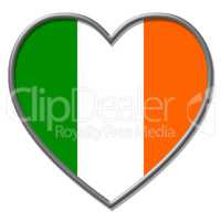 Ireland Heart Indicates Valentines Day And Affection