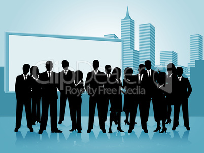 Business People Shows Businesspeople Office And Businesswoman