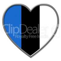Estonia Heart Means Valentines Day And Affection
