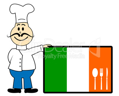 Chef Ireland Shows Cooking In Kitchen And Catering