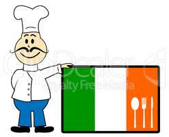 Chef Ireland Shows Cooking In Kitchen And Catering