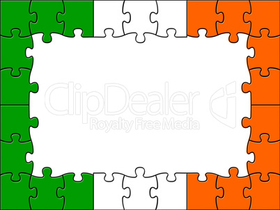 Ireland Jigsaw Represents Blank Space And Copy-Space