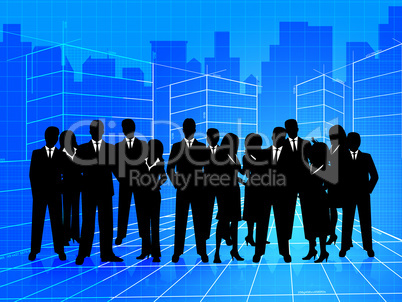 Business People Shows Businesspeople Corporate And Teamwork