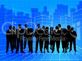 Business People Shows Businesspeople Corporate And Teamwork