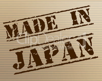 Made In Japan Represents Factory Manufacture And Export