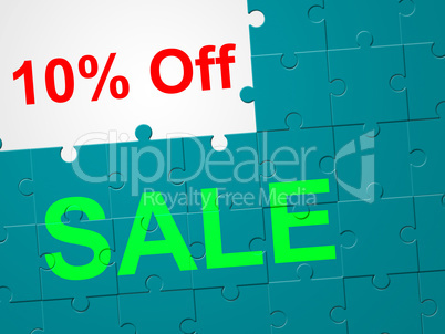 Ten Percent Off Means Promotion Retail And Promotional