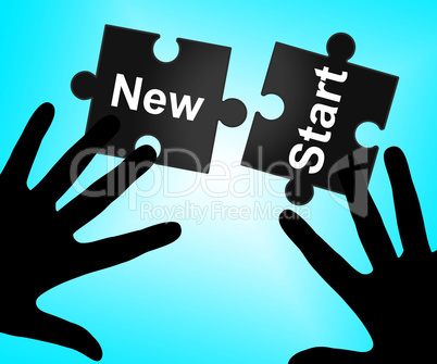 New Start Means Up To Date And Action