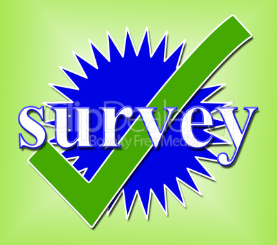 Survey Tick Shows Confirm Opinion And Feedback