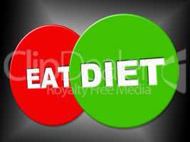 Diet Sign Indicates Lose Weight And Dieting