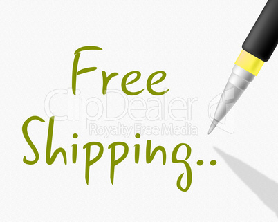 Free Shipping Indicates With Our Compliments And Delivery