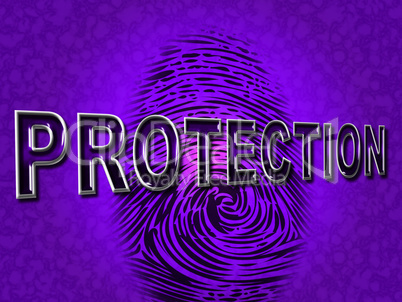 Protection Fingerprint Means Security Encrypt And Secured