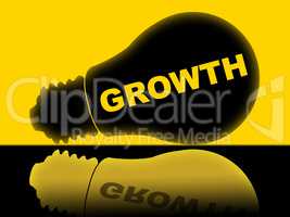 Growth Lightbulb Shows Develop Improve And Lamp