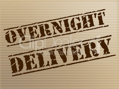 Overnight Delivery Indicates Next Day And Courier