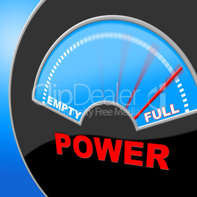 Full Power Means Electric Measure And Powered