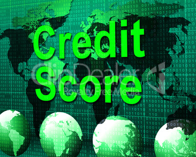 Credit Score Shows Card Loan And Owe