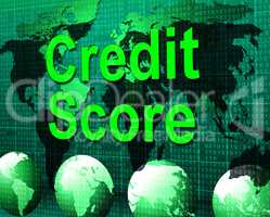Credit Score Shows Card Loan And Owe
