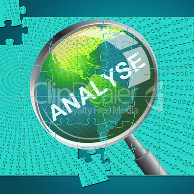Analyse Magnifier Indicates Data Analytics And Analysis