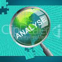 Analyse Magnifier Indicates Data Analytics And Analysis