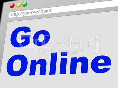 Go Online Page Shows Start Web And Internet