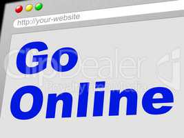 Go Online Page Shows Start Web And Internet
