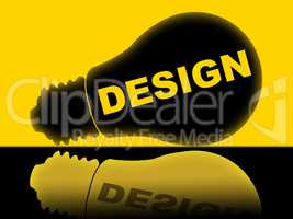 Design Lightbulb Means Designs Creativity And Conception