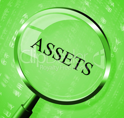 Assets Magnifier Shows Valuables Goods And Magnify