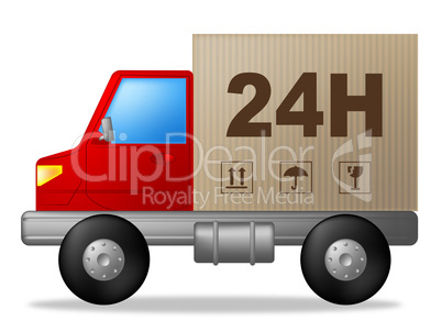 Same Day Delivery Indicates Distribution Freight And Lorry