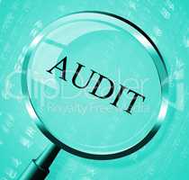 Audit Magnifier Shows Searching Auditing And Magnification