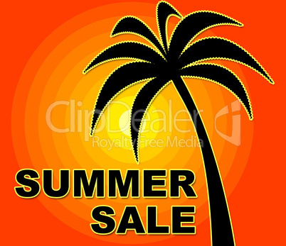 Summer Sale Indicates Cheap Save And Retail