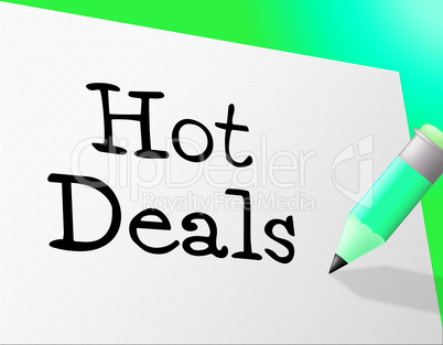 Hot Deals Represents Save Retail And Sales