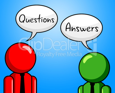 Questions Answers Indicates Questioning Asked And Assistance