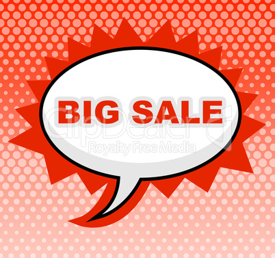Big Sale Means Message Cheap And Sign