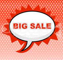 Big Sale Means Message Cheap And Sign