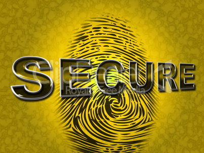 Secure Access Indicates Password Fingerprint And Protected