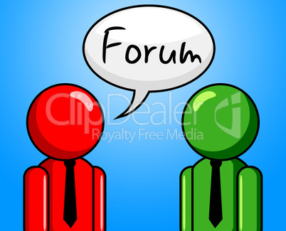 Online Forum Represents Social Media And Communication