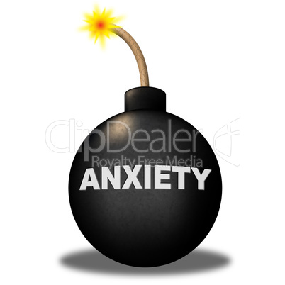 Anxiety Warning Indicates Concern Uneasiness And Alert