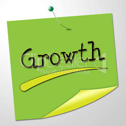 Growth Message Indicates Note Expand And Improve