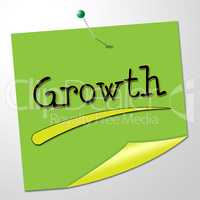 Growth Message Indicates Note Expand And Improve