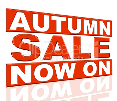 Autumn Sale Indicates At The Moment And Clearance