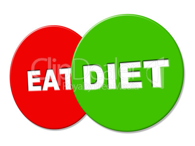 Diet Sign Means Lose Weight And Dieting